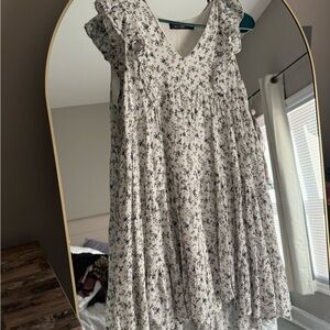 Doe & Rae Cream Floral Midi Dress